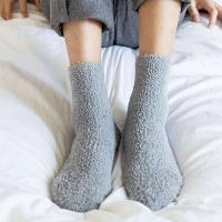 Calcetines De Peluche Sólidos Para Hombres Y Mujeres 5 Pares Cómodos Y Calurosos Para Invierno Talla Media Tipo Casual - details 5