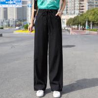 Pantalones Anchos De Veludo Para Mujer Cintura Alta Ajustables Tendencia Primavera Otoño 2024 Estilo Casual Con Volante - details 4