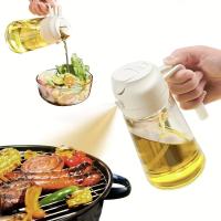 Botella De Aceite De Spraying 2en1 500ml Plástico Dispensador De Aceite Para BBQ Cocina Horneado Picnic Herramienta De Cocina Ecológica - details 6