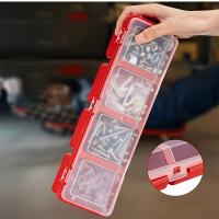 Organizador Multicompartmental De Plástico Duradero Para Almacenamiento De Piezas Pequeñas Y Herramientas Caja De Joyería Y Hardware - details 3