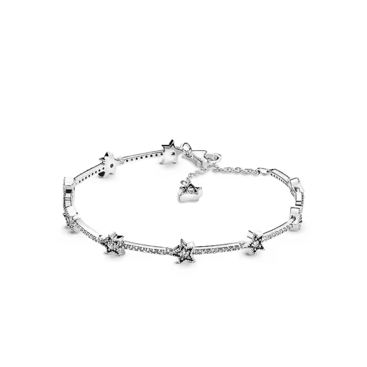 PANDORA Pulsera Estrella Meteorito Plata 925 Simple y Versátil Pequeño 520 Regalo de San Valentín - 1