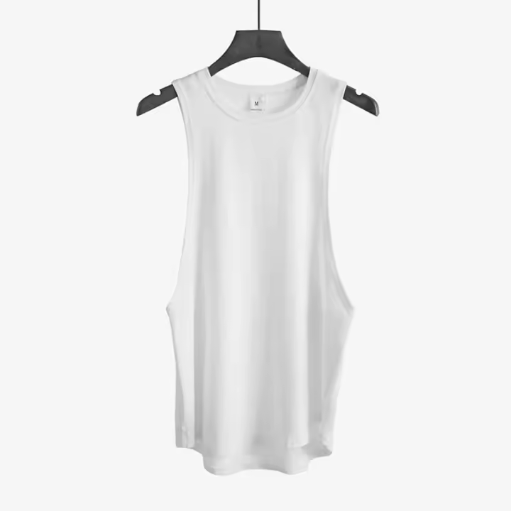 Top De Entrenamiento Sin Mangas Para Hombre Algodón Puro Estilo Fitness Y Gimnasio Para Verano Camiseta De Cuerpo Con Tirantes Cut off Muscle Vest - 1