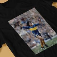 Camiseta De Hombre Boca Juniors Con Diseño De Maradona Camiseta Corta De Algodón Para Verano Estilo Casual Ganador De Eldorado - details 4