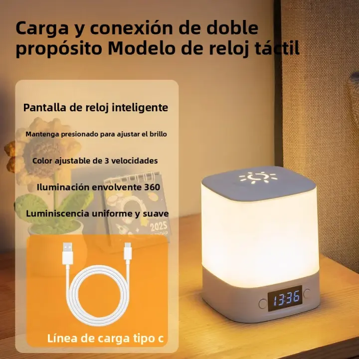 Lámpara De Noche LED Recargable Para Dormitorio Protección Ocular Para Lectura Y Sueño Iluminación Infantil Para Bebé - 1
