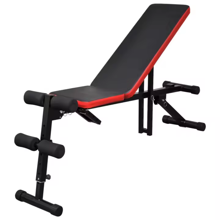 vidaXL Banco de abdominales ajustable multi-posición - 1