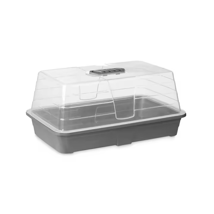 Invernadero Ibergarden FYT2058102 Gris Transparente Plástico 38,4 x 17,5 x 24,7 cm (8 Unidades) - 1