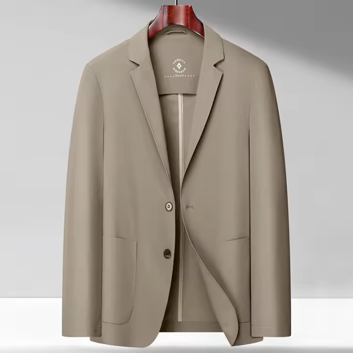 Chaqueta De Moda Para Hombres 2025 Alta Gama Luz Y Lujo Casual Verano Primavera Transpirable Sin Lining Cierre Simple - 1