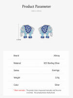Zenyth-Pendientes de Elefante de Plata S925 with microdiamantes, estilo Femenino, Con personalidad Creative, pendientes de esmalte animal. - details 3
