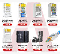 Herramienta De Crimpado RJ45 AMPCOM Para Conectores Pasar a Través RJ11 RJ45 CAT7 Con Cortador De Alambre Y Crimpador De Enlaces Modulares CAT6 CAT5E - details 0