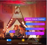 Proyector de cielo estrellado inteligente panamalar, wifi, proyector de luz de estrellas para niños, con control por voz de Alexa/temporizador, luz nocturna regalo para niños, fiesta de Navidad - details 4