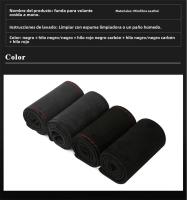 Cubierta De Volante De Cuero DIY Fibras Suaves Universal Con Hilo Y Agujas Accesorios De Interior Para Coche Color Versátil - details 12