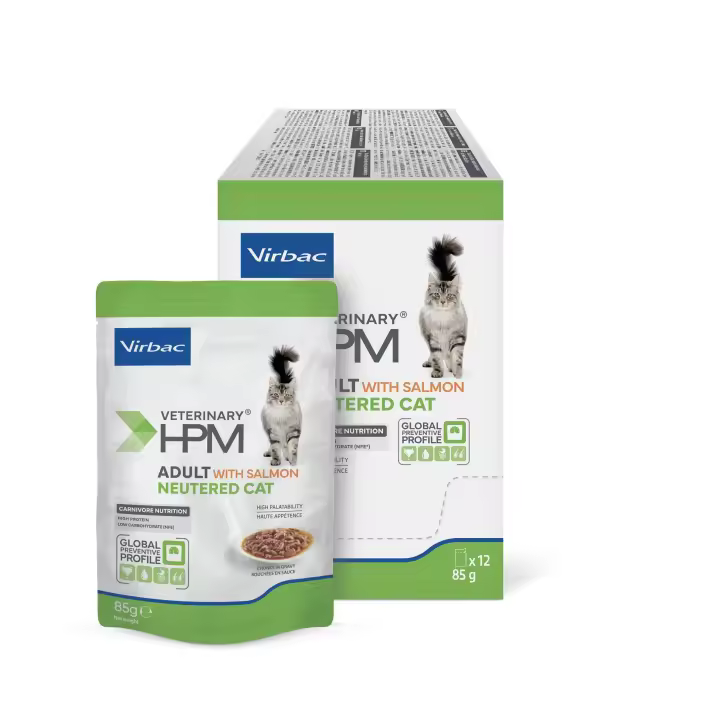 Virbac Veterinary HPM Adult Neutered Cat Comida Húmeda para Gatos 12 x 85gr - 1