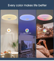 Lámpara Techo Inteligente RGB 36W Cuadrada LED Con Altavoz Y Control Remoto TUYA Bluetooth WIFI Para Decoración De Hogar Dormitorio Sala De Estar - details 7