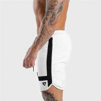 Shorts De Entrenamiento Para Hombre GITF Shorts De Correr Fitness Gym Basketbal Negro Pantalones De Sudor Con Estampado De Deporte - details 2