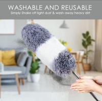 Plumero de Limpieza, 252cm Plumas Microfibra Atrapapolvo Extensible Telescópica Plumeros para El Polvo Lavable para La Limpieza de Ventiladores de Techo Persianas Muebles Telarañas, 2PCS - details 3