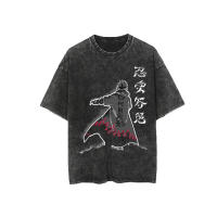 Camiseta De Algodón Retro Para Hombre Y Mujer Camiseta Gráfica De Anime Casual De Verano Oversized Estilo Harajuku Streetwear - details 4