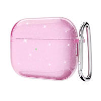 Funda De Auriculares Con Llavero De TPU Suave Brillante Y Plateado Para Airpods 3er Generación 2da Generación 1er Generación pro 2024 Accesorio De Cubierta Protectora - details 7