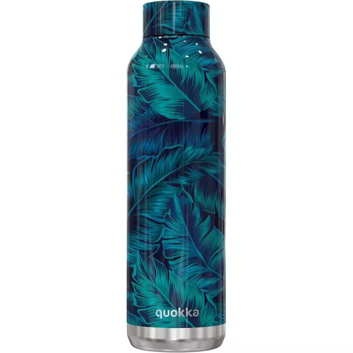 Botella térmica Quokka Solid Deep Jungle 630ml – Acero inoxidable sin BPA, doble pared, mantiene frío y calor, para agua, niños y adultos - 1
