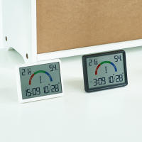 Medidor De Temperatura Y Humedad Multifunción Con Diseño Magnético Pantalla Grande Reloj Alarmas Electrónicos Termómetro Digital - details 14