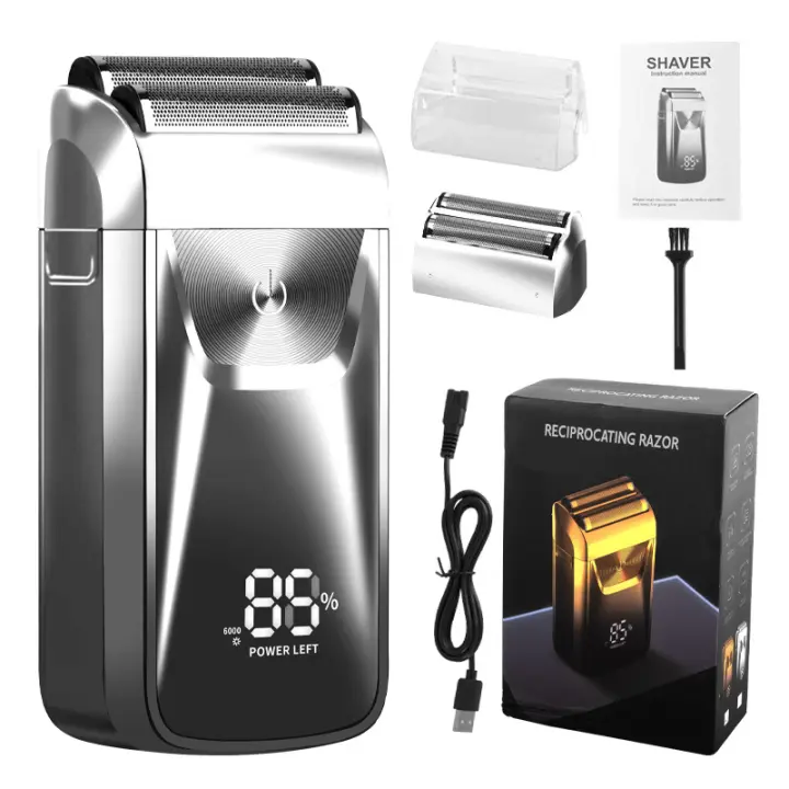 Afeitadora eléctrica portátil para hombres, recortadora de barba, herramientas de peinado de peluquería, máquina de corte de pelo profesional - 1