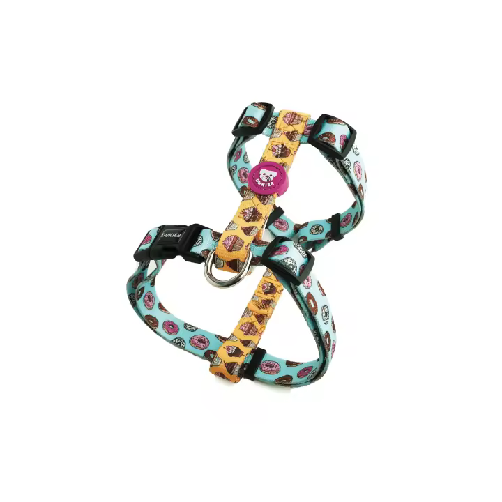 Dukier - Arnés Clásico para Perro , Arnés en H de Diseño Tortugas, Super Ajustable, Turtle - 1