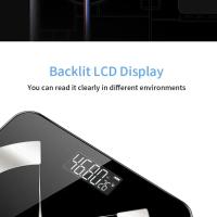 Báscula Electrónica De Medición De Grasa Corporal Para El Hogar Con Bluetooth Recargable De Acero Inoxidable Para Peso - details 7