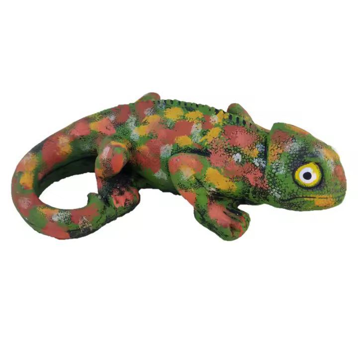FIGURA DE PIEDRA DECORATIVA CAMALEON 25X16CM. - 1