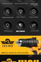 LYUWO12V Taladro Eléctrico Sin Cable De Alta Torque Con Motor Brushless Mini Taladro De Impacto Portátil Cargable Herramienta Eléctrica Para Tornillos - details 4