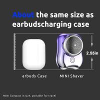 Portable Electric Shaver, Mini Electric Shaver,USB Rechargeable Washable Lightweight Razor for Travel Office etc (Purple) - details 0