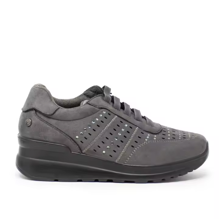 AMARPIES AST27000 Sneakers mujer 33803 24I CASUAL SPORT BRILLANTES Y ELASTICO GRIS - 1
