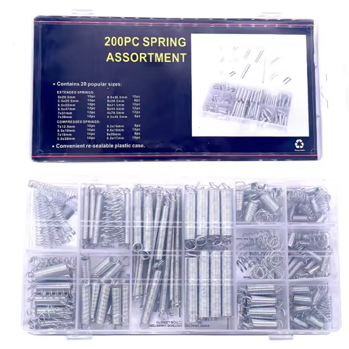 Kit De 200 Piezas De Resorte De Tensión Y Compresión Herramientas Eléctricas De Acero Inoxidable Para Carpintería Y Reparaciones Domésticas - 1