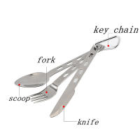 Juego De Cubiertos De Acero Inoxidable Ultra Ligeros 3 Piezas Cuchillo Fork Cuchara Para Uso Doméstico Viajes Camping Picnic - details 1