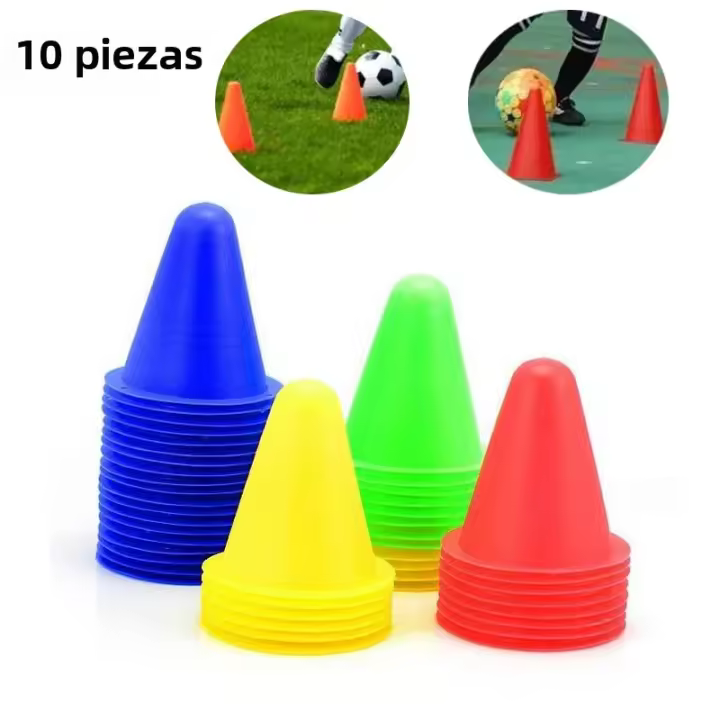 10Pcs/set Conos De Entrenamiento Para Patinaje Y Fútbol Roller Rugby Marcador De Patinaje Obstáculos Suaves Para Deportes De Equipo - 1