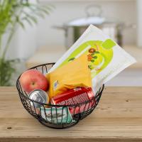 HOGUITA-Frutero Decorativo de Mesa de Metal, Cesta Multifuncional para Frutas, Verduras, Pan u Objetos, Organizador de Cocina o Centro de Mesa para Comedor, Sala o Encimera, Negro - details 4