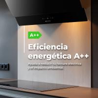 EVVO Campana Extractora CE47 90 cm Ancho Decorativa, Potencia 800 m³/h,Táctil y Gestual, Filtros de aluminio y Carbón - details 2