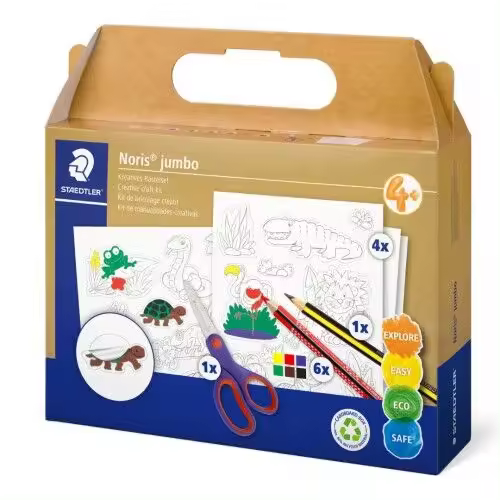 STAEDTLER Kit Noris jumbo, 12 piezas, kit infantil + 4 años, Set de manualidades, para niño de años - 1
