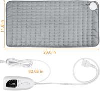 Manta Electrica, Silla De Calefacción Eléctrica With Apagado Automático Y 6 Temperaturas (Gris Claro, 30x60cm) - details 3
