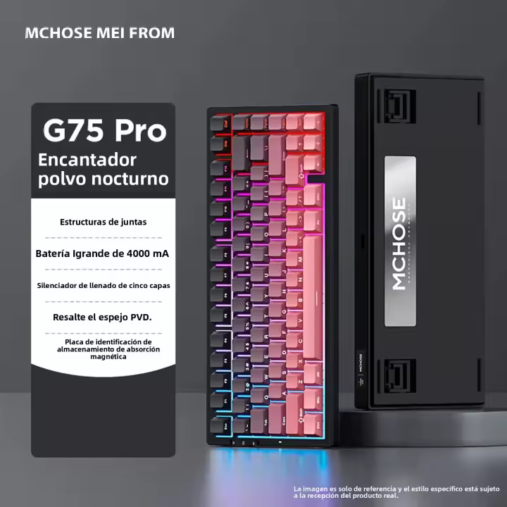 MCHOSE G75 Teclado Mecánico Tri-modos Bluetooth Inalámbrico 87 Teclas Para PC Y Laptop Periféricos De Juegos Deportivos Regalos - 1