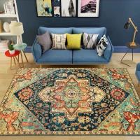 VIKAMA Alfombra De Estilo Persa Retro Plegable Y Lavable Imitación De Cachemira Para Entrada Puerta Dormitorio Sala De Estar Resistente Al Agua Y Antideslizante - details 4