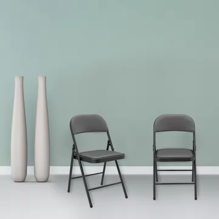 St de 6 sillas de oficina Asientos de conferencia cuero sintético/metal 46 x 80 x 50 cm - Gris [pro.tec] - 1