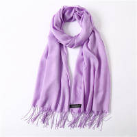 Bufanda De Moda Para Mujer En Color Sólido Invierno Hijab Trenzas Largas Chal De Mujer Pashmina De Lana Acrílico Envoltura Echarpe - details 4