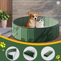 Petic - Φ100cm x 30cm - Piscina plegable para mascotas, bañera para perros, piscina plegable para interiores y exteriores con orificios de instalación y drenaje rápidos - details 1