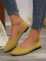 Zapatos Planos De Mujer Con Punta Puntiaguda Y Color Sólido Zapatos Slip-on Transpirables Y Casuales Ballet Flat Zapatos Para Mujer Loafer - details 17
