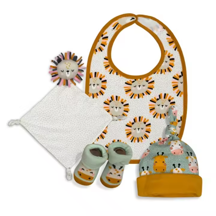 Set regalo León blanco/ gris - Interbaby - 1
