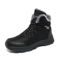 Botas De Invierno Para Hombre Con Piel Fuerte Antideslizante Impermeable Altura Del Tacón Medio Cordones Material De Suela De Goma - details 20
