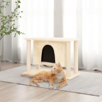 vidaXL Rascador para gatos con postes de sisal 50 cm Color Crema,  Gris claro,  Gris oscuro y mas - details 0