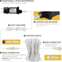 Luces de Cortina 300 Luces de Cortina LED 3M * 3M 8 Modos de iluminación impermeable IP44 at Aire Libre and interior, decoración para Navidad, Wedg, juegos, Ventana, Hogar, Patio 31V - details 0