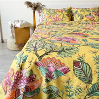 Funda Nórdica Alo Home Estampado tipo Paisley Multicolor Mostaza – Algodón 100% –  Cama 90/135/150cm - details 1
