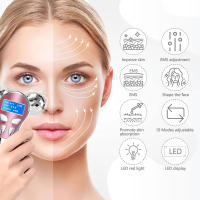 Masajeador Facial 4D EMS Microcorriente Vibración V Lifting Dispositivo De Cuidado De La Piel Para Cuello Ojos Corporal Herramienta De Belleza Metal USB - details 1