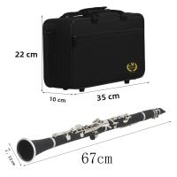 Clarinet Bb Profesional M MBAT17 Con 17 Teclas Kit De Limpieza Caja Destornillador Cuerdas Y Accesorios Instrumento De Madera Para Adultos - details 0